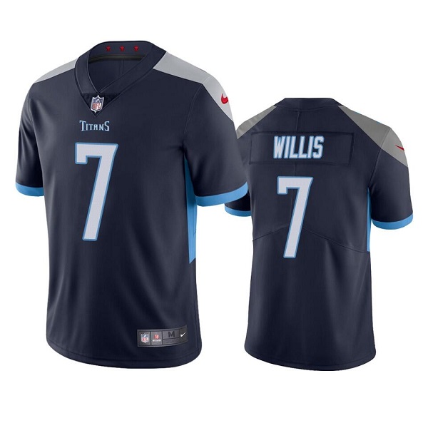 Men's Navy Tennessee Titans #7 Malik Willis Vapor Untouchable Stitched Jersey